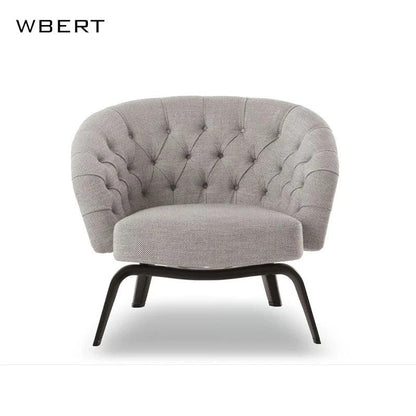 Wbert Minimalist Designer With Italian Leather And Cloth Modular For Bedroom Living Room Dining Hotel Beauty Sofa Chair - Pacisia