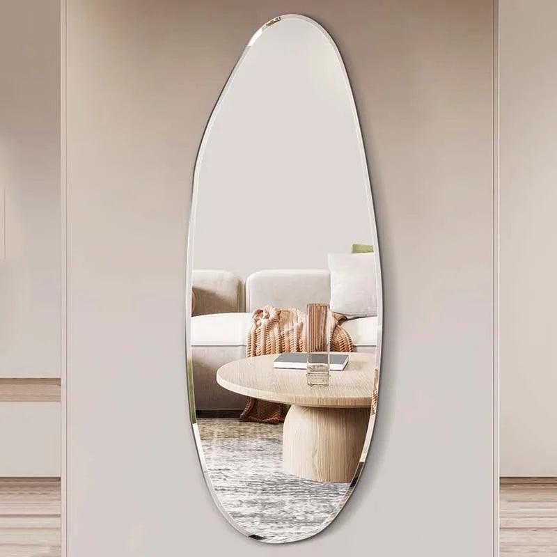 Bedroom Wall Mirror Led Light Luxury Aesthetic Living Room Vanity Mirror Korean Large Spiegel Met Verlichting Room Decor - Pacisia