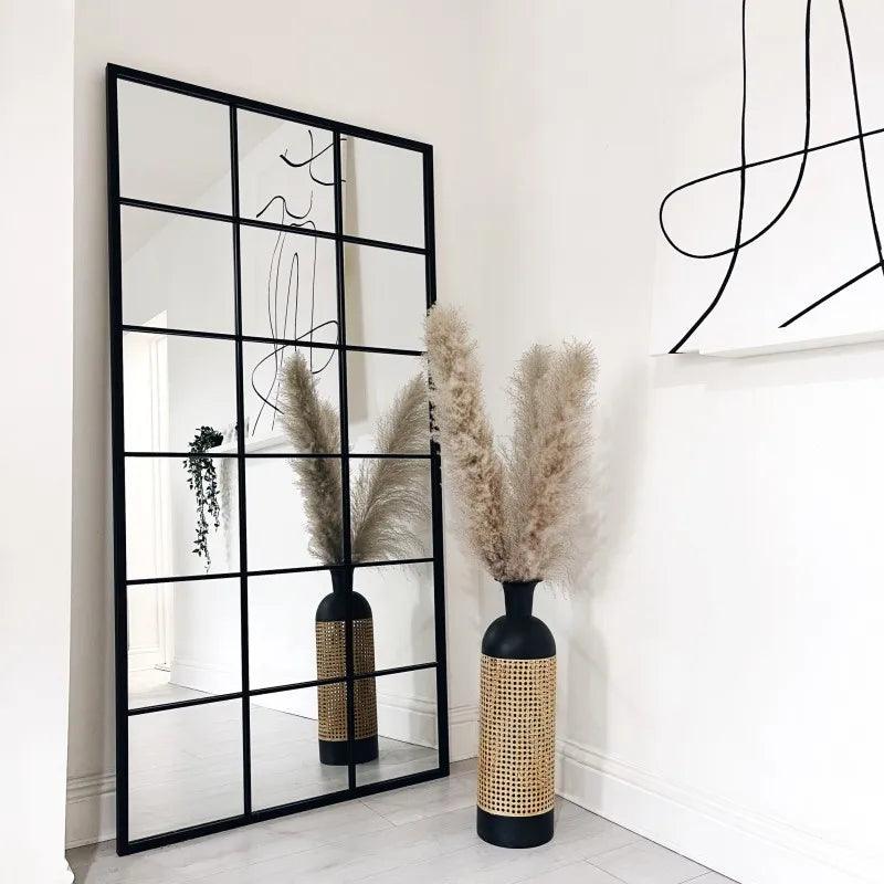 Designer Frame Wall Mirrors Floor Elegant Minimalist Make Up Full Length Wall Mirror Glass House Espejo Cuerpo Entero Decoration - Pacisia