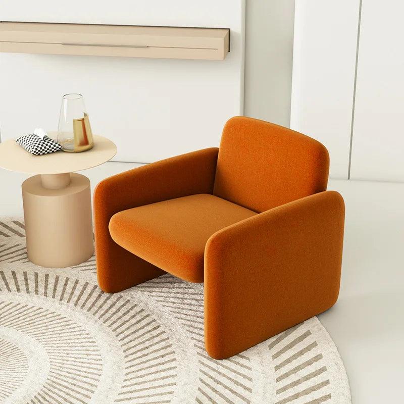 WW Scandinavia/Nordic Style Luxury fabric single double sofa fashion home or house or back yard simple sofa chair sherpa fabric - Pacisia