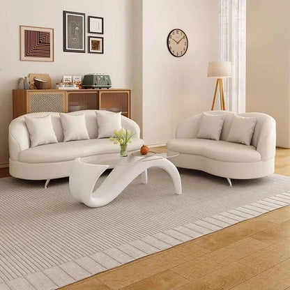 Leather Sectional Sofa Beds Modern Luxury Lazy Cushion Sofa Beds Nordic Round Muebles Para El Hogar Living Room Furniture - Pacisia