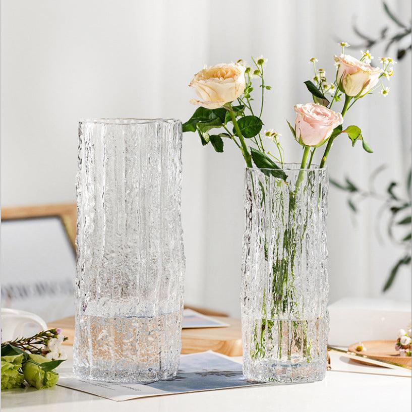 Nordic Light Luxury Simple Transparent Glass Vase Living Room Table Decorations Ornaments - Pacisia