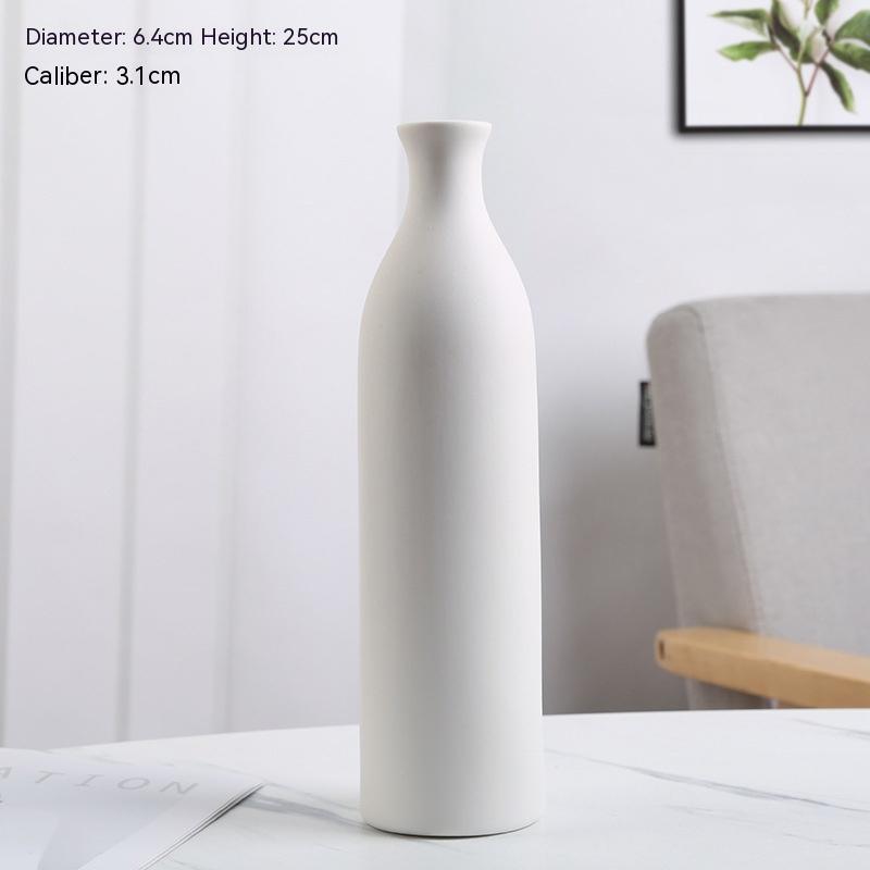 Home Decoration Ceramic Vase Dried Flower Arrangement Vase Starry Sky Minimalist Creative Decoration White Living Room - Pacisia