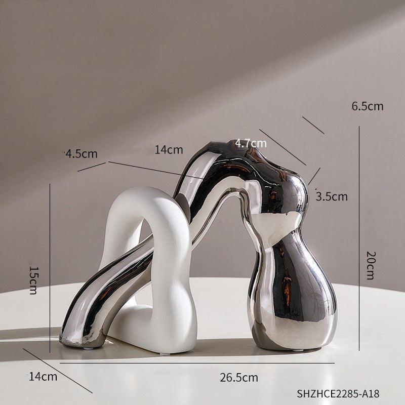 Abstract Character Art Vase Flower Arrangement And Dried Flower Creative TV Cabinet - Pacisia