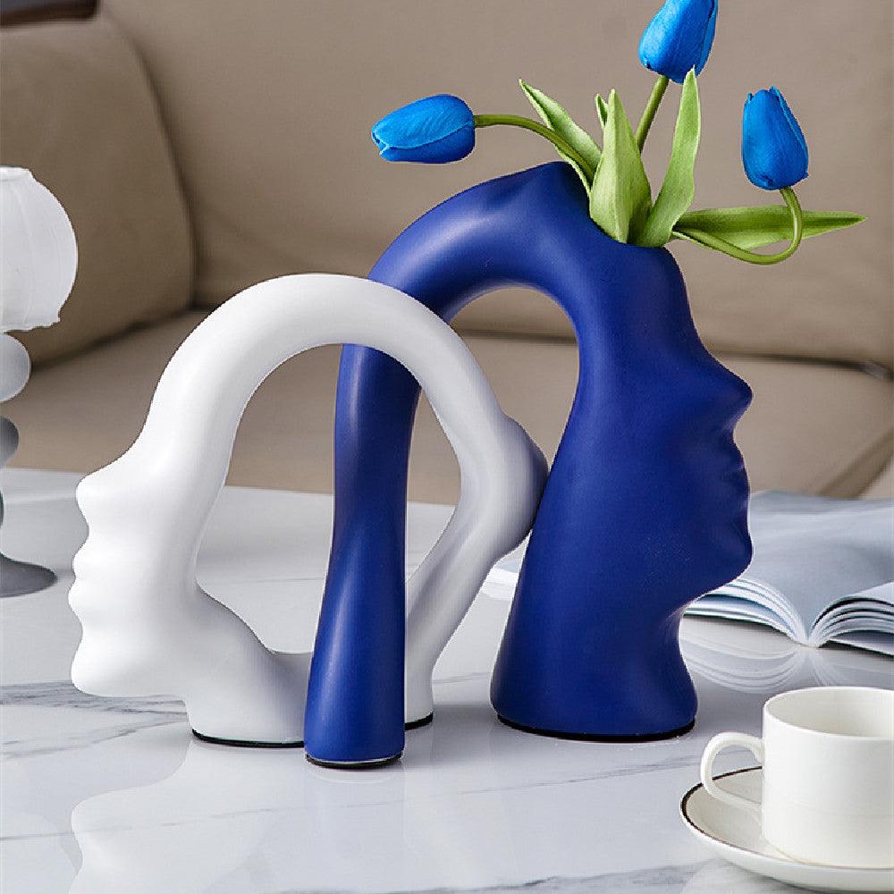 Abstract Character Art Vase Flower Arrangement And Dried Flower Creative TV Cabinet - Pacisia