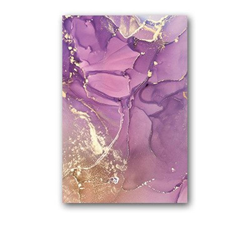 Abstract Pink Ink Texture Canvas Painting - Modern Geometric Wall Art Decor for Living Room - Pacisia