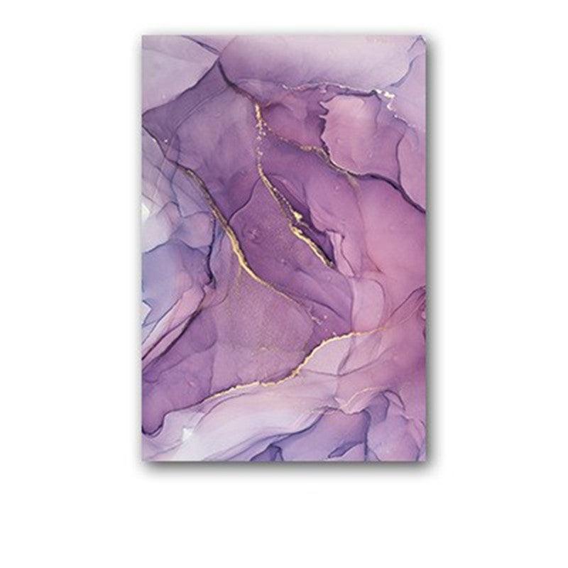 Abstract Pink Ink Texture Canvas Painting - Modern Geometric Wall Art Decor for Living Room - Pacisia