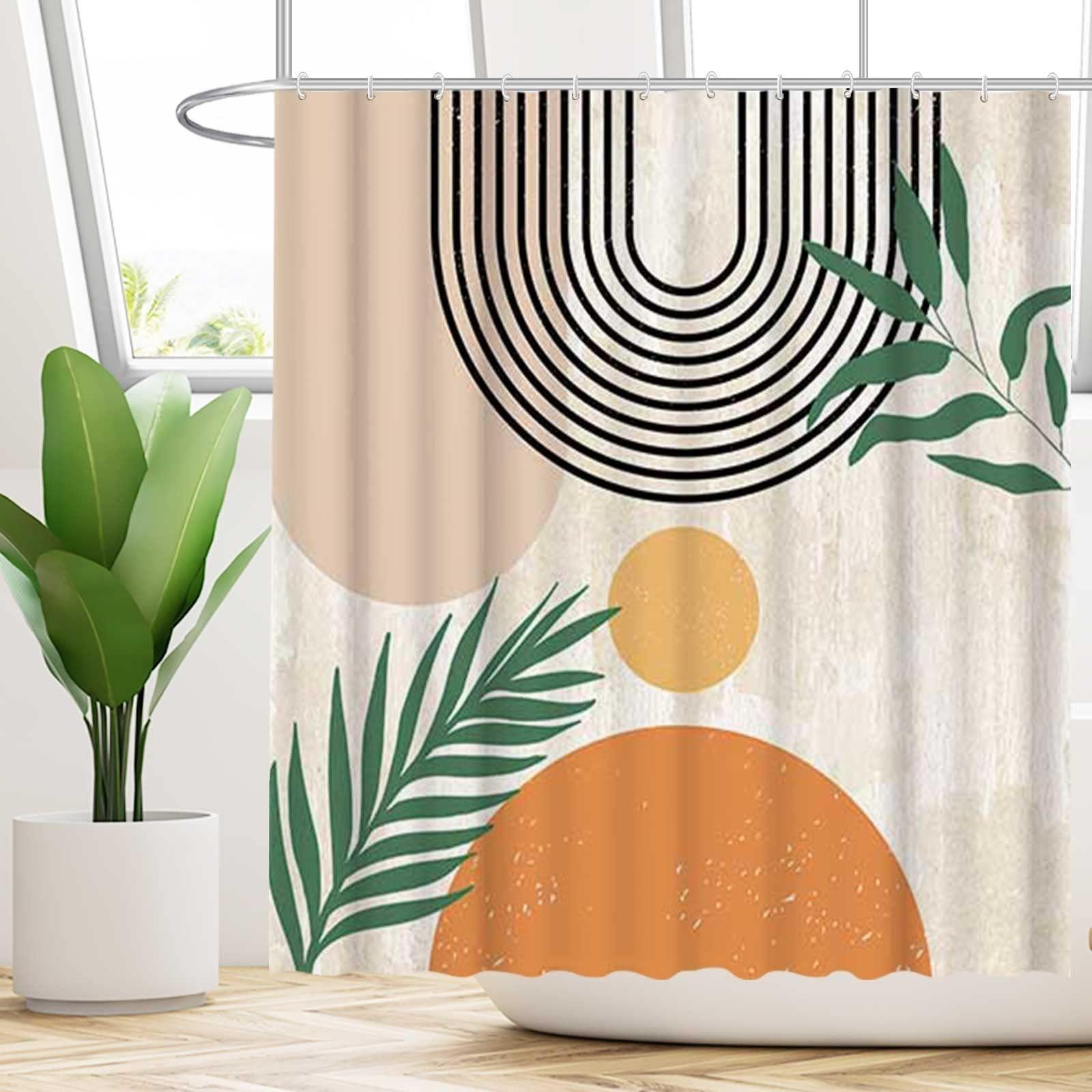 Abstract Shower Curtain Bohemian Arch Sun - Pacisia