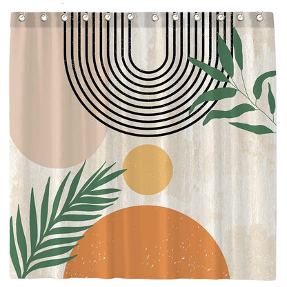 Abstract Shower Curtain Bohemian Arch Sun - Pacisia