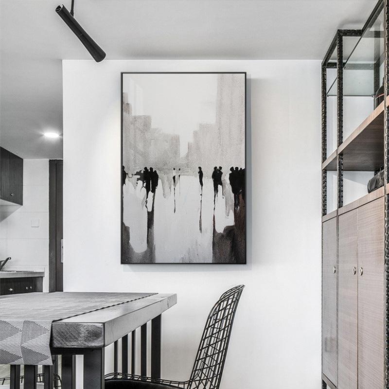 Abstract Street Scene Canvas Wall Art - Modern Decorative Painting for Living Room - Pacisia
