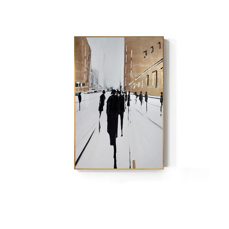 Abstract Street Scene Canvas Wall Art - Modern Decorative Painting for Living Room - Pacisia