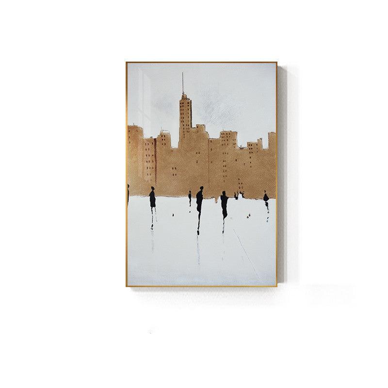 Abstract Street Scene Canvas Wall Art - Modern Decorative Painting for Living Room - Pacisia