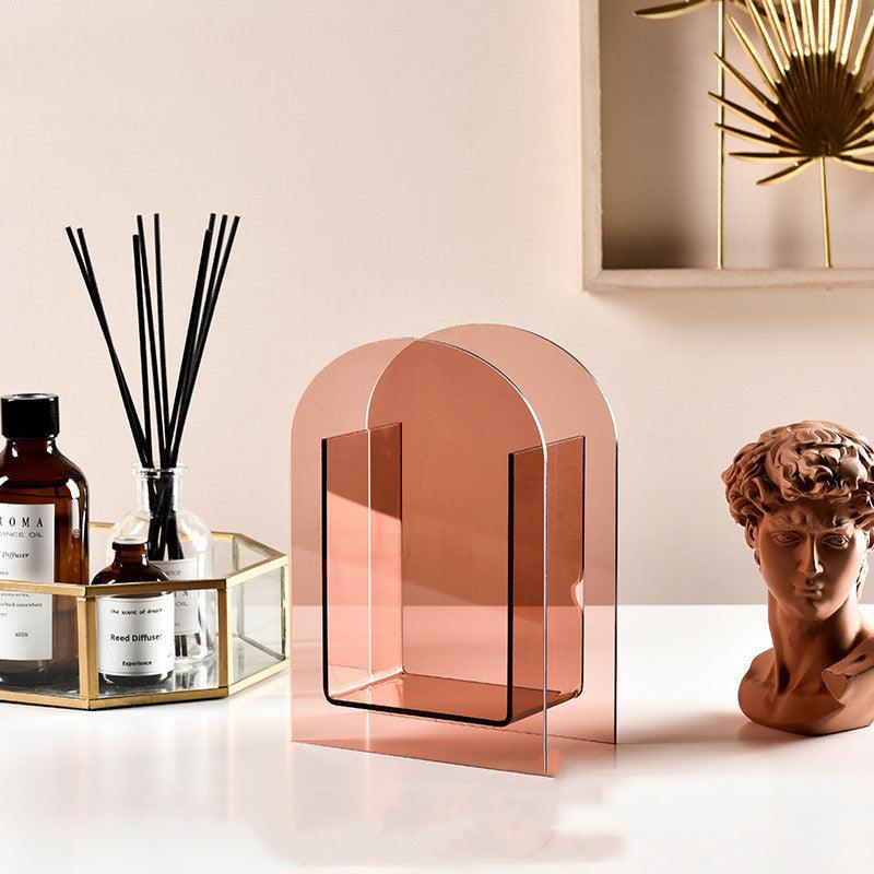 Acrylic Color Double-piece Geometric Shape Vase - Pacisia