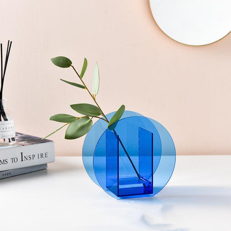Acrylic Color Double-piece Geometric Shape Vase - Pacisia