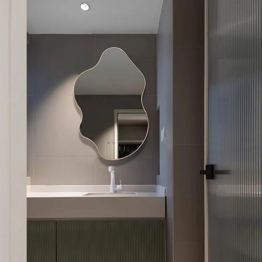 Aesthetic Mirror Decoration Makeup Sheet Desk Vanity Mirror Ornament Shower Women Bedroom Living Room Big Specchio Home Decor - Pacisia
