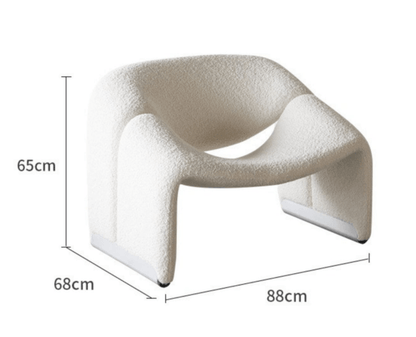 Alabaster Wave Textured Armchair - Pacisia