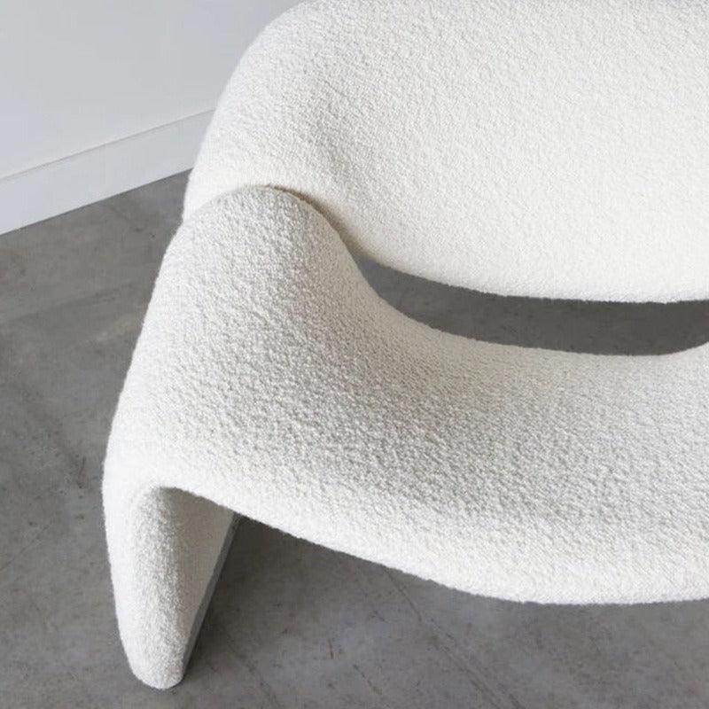 Alabaster Wave Textured Armchair - Pacisia