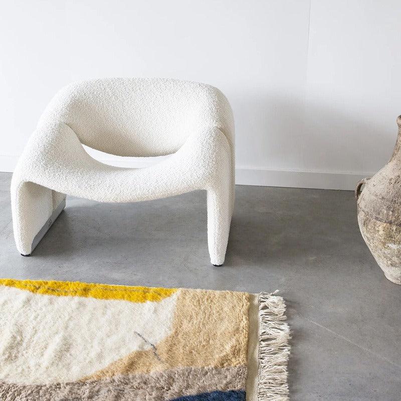 Alabaster Wave Textured Armchair - Pacisia