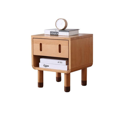 All Solid Wood Children's Bedside Table Modern Bedroom Storage - Pacisia