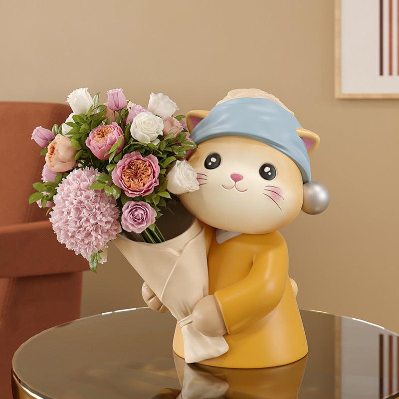 Art Cat Bouquet Vase Decoration Home Decoration - Pacisia