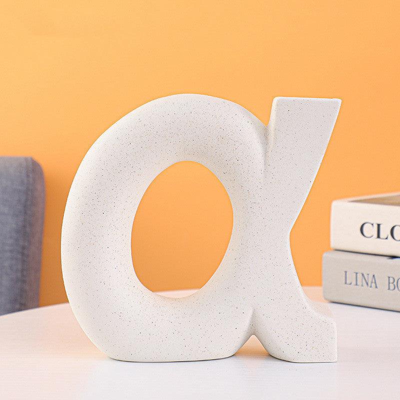 Art Geometry Living Room Household Ceramic Vase Dry Flower Decoration - Pacisia