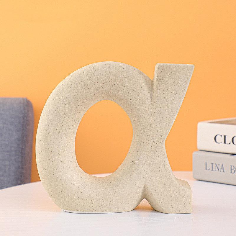 Art Geometry Living Room Household Ceramic Vase Dry Flower Decoration - Pacisia