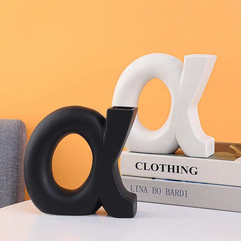 Art Geometry Living Room Household Ceramic Vase Dry Flower Decoration - Pacisia