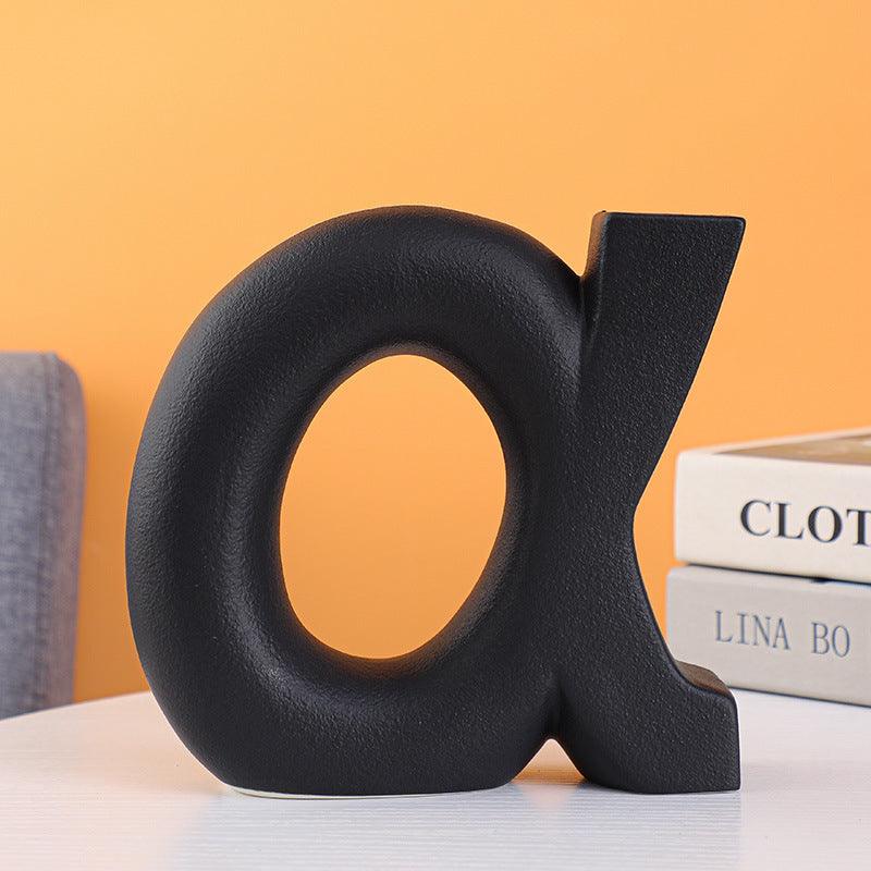 Art Geometry Living Room Household Ceramic Vase Dry Flower Decoration - Pacisia