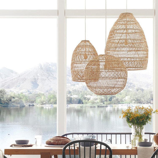 Art Japanese Zen Rattan Chandelier - Pacisia