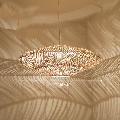 Art Japanese Zen Rattan Chandelier - Pacisia