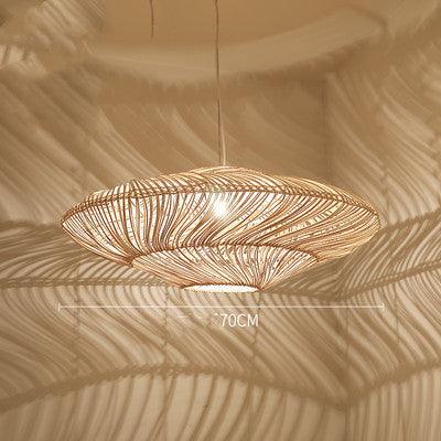 Art Japanese Zen Rattan Chandelier - Pacisia