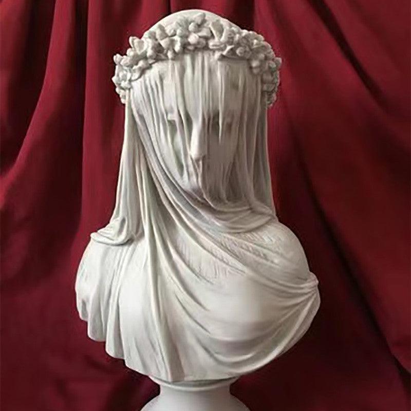 Art Veil Woman White Statue Decorative Ornaments - Pacisia