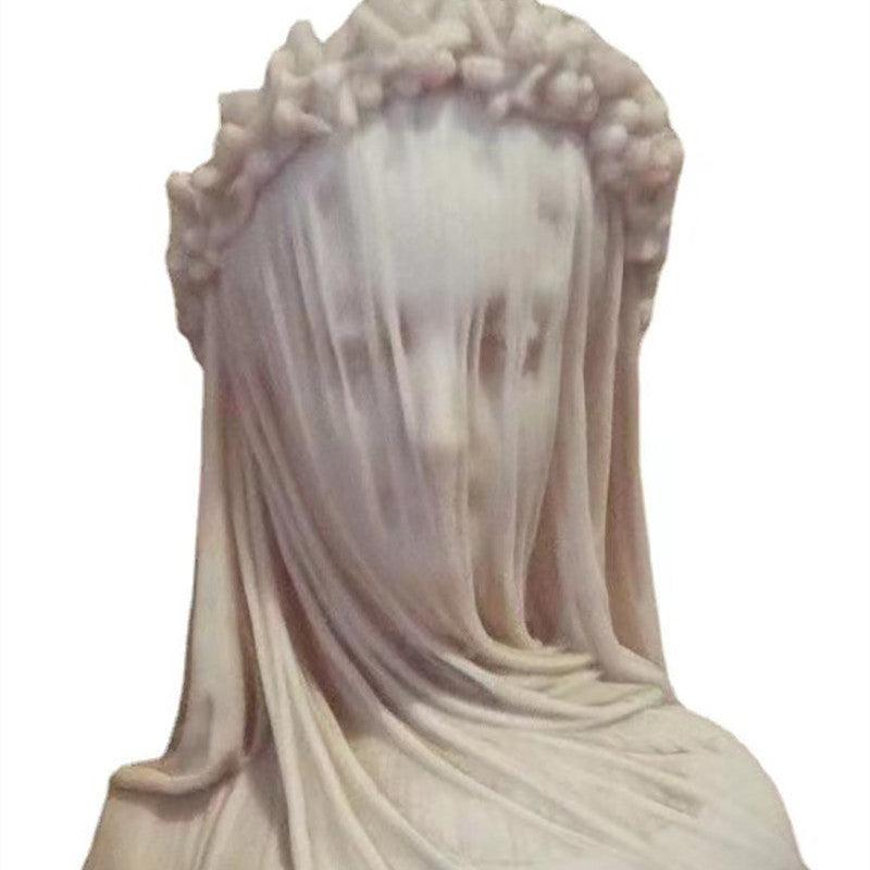 Art Veil Woman White Statue Decorative Ornaments - Pacisia