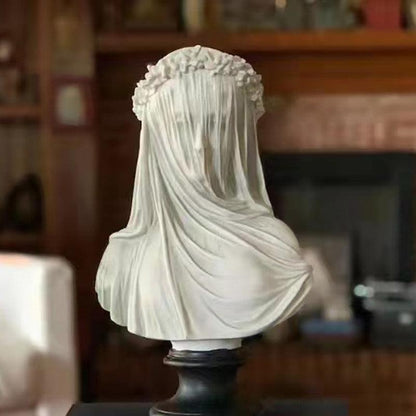 Art Veil Woman White Statue Decorative Ornaments - Pacisia