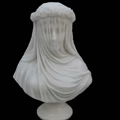 Art Veil Woman White Statue Decorative Ornaments - Pacisia