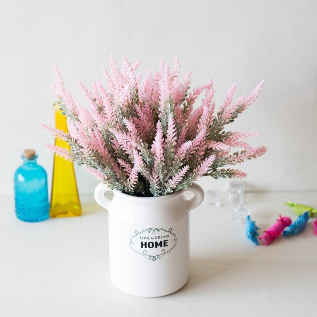 Artificial Flower Potted Plastic Flower Fake Bouquet Plant Home Decoration - Pacisia