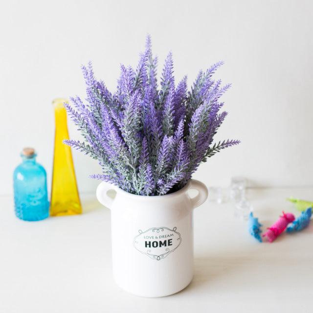 Artificial Flower Potted Plastic Flower Fake Bouquet Plant Home Decoration - Pacisia