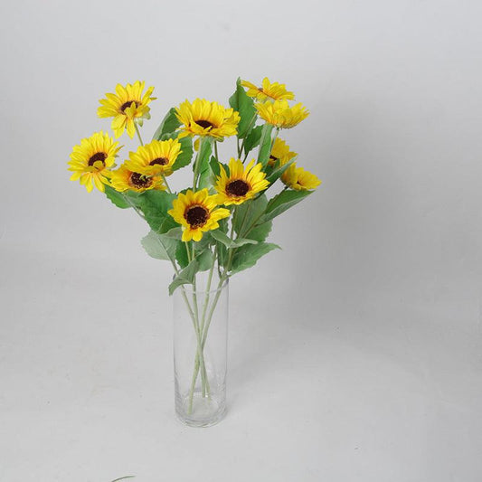 Artificial Flower Three-headed Mini Sunflower Desktop Decorative Crafts - Pacisia