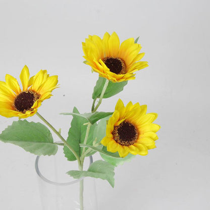 Artificial Flower Three-headed Mini Sunflower Desktop Decorative Crafts - Pacisia