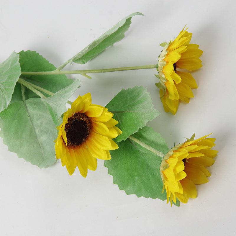 Artificial Flower Three-headed Mini Sunflower Desktop Decorative Crafts - Pacisia