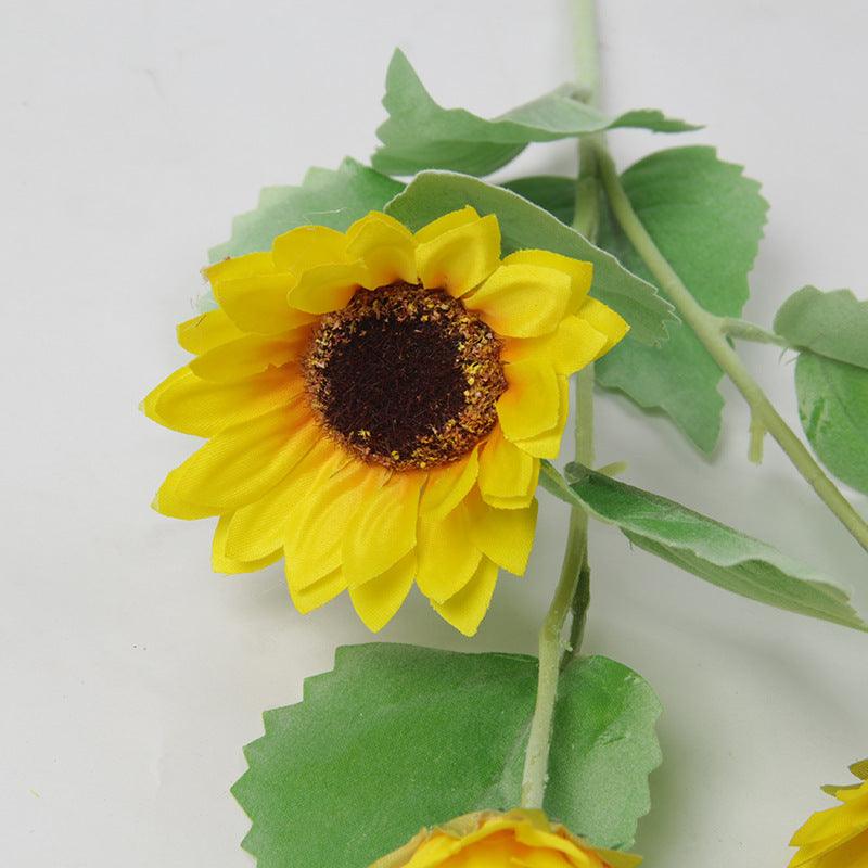 Artificial Flower Three-headed Mini Sunflower Desktop Decorative Crafts - Pacisia