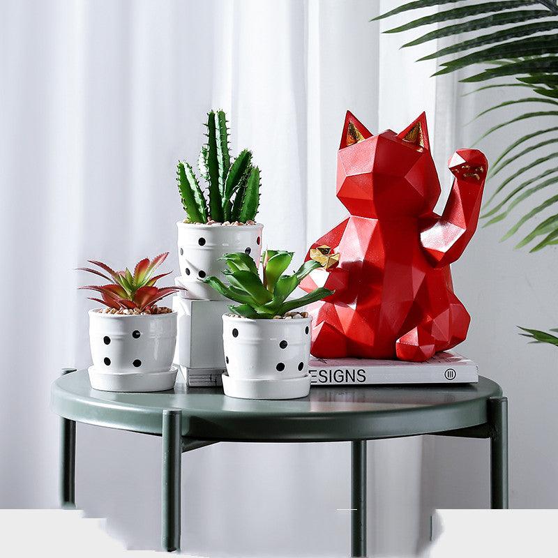 Artificial Green Plant Ornaments Potted Ornaments Green Plants Fake Flower Ornaments - Pacisia