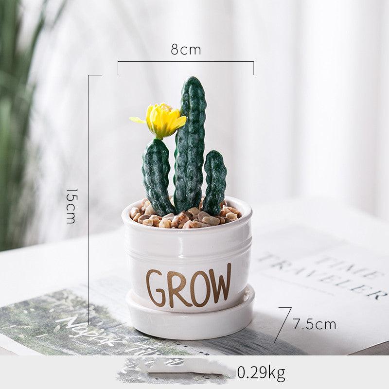 Artificial Green Plant Ornaments Potted Ornaments Green Plants Fake Flower Ornaments - Pacisia