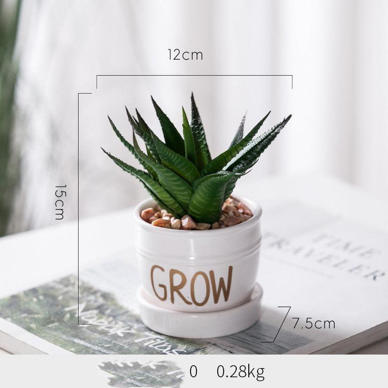 Artificial Green Plant Ornaments Potted Ornaments Green Plants Fake Flower Ornaments - Pacisia