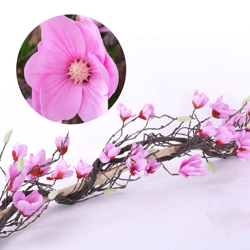 Artificial Magnolia Flower Rattan Plastic Fake Tree - Pacisia