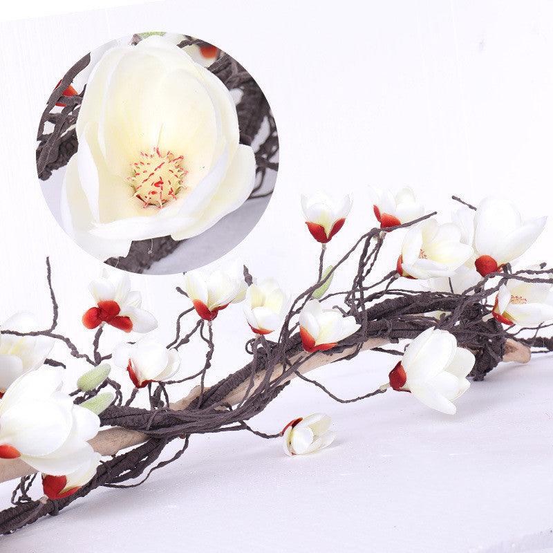 Artificial Magnolia Flower Rattan Plastic Fake Tree - Pacisia