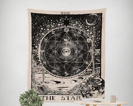 Astrology star sun star moon living room bedroom tapestry home decoration - Pacisia