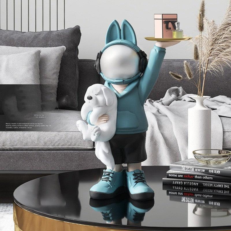 Astronaut Rabbit Living Room Decor Porch TV Cabinet Office Desktop Decor Gift - Pacisia