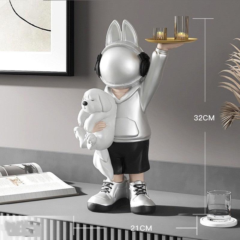 Astronaut Rabbit Living Room Decor Porch TV Cabinet Office Desktop Decor Gift - Pacisia
