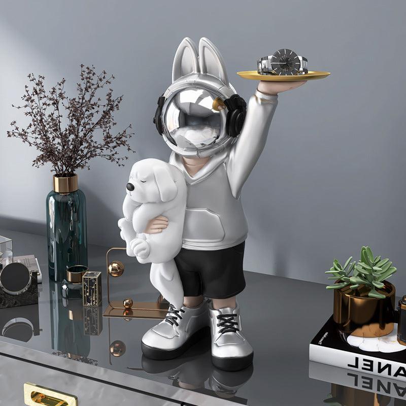 Astronaut Rabbit Living Room Decor Porch TV Cabinet Office Desktop Decor Gift - Pacisia